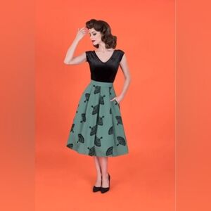 Tatyana Green fan swing circle skirt rockabilly